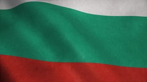 Realistic Waving Flag of Bulgaria Motion Background