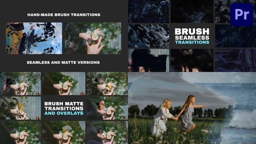 Hand-Made Brush Transitions And Overlays | Premiere Pro MOGRT