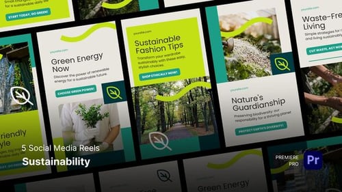 Social Media Reels - Sustainability Premiere Pro Templates