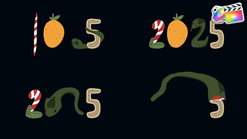 Animación de serpiente de feliz Navidad | FCPX