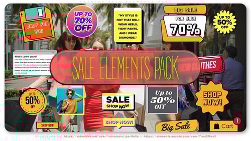 Vibrant Pop-Up Elements for Fashion Sales Videos