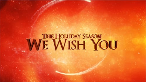 Festive Golden Christmas Titles Opener with Particle Effects