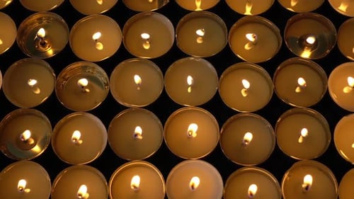 Candles on a Black Background