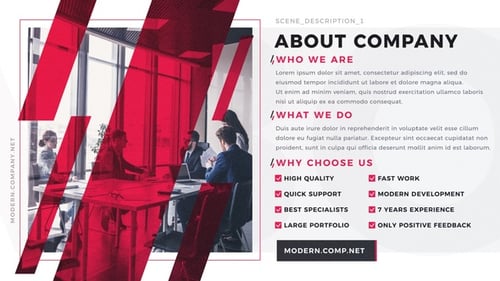 Modern Business Presentation Slideshow with Clean Geometric Transitions