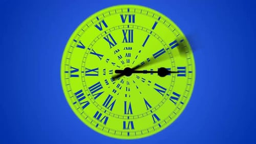 Abstract Hypnotic Clock Tunnel Time Travel Animation