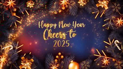 Sparkling New Year Message Title Animation