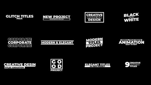 Glitch Minimal Titles | AE