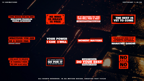 Dynamic Animated Text Titles with Energetic Reveals