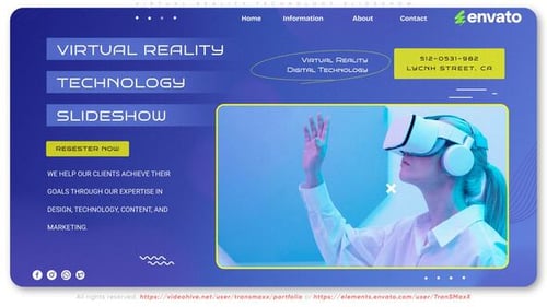 Presentación de diapositivas de tecnología de realidad virtual