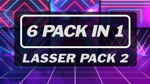 Animated Neon Laser Grid Tunnel Background
