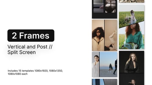 Geteilter Bildschirm, vertikal und Post-Frames 2