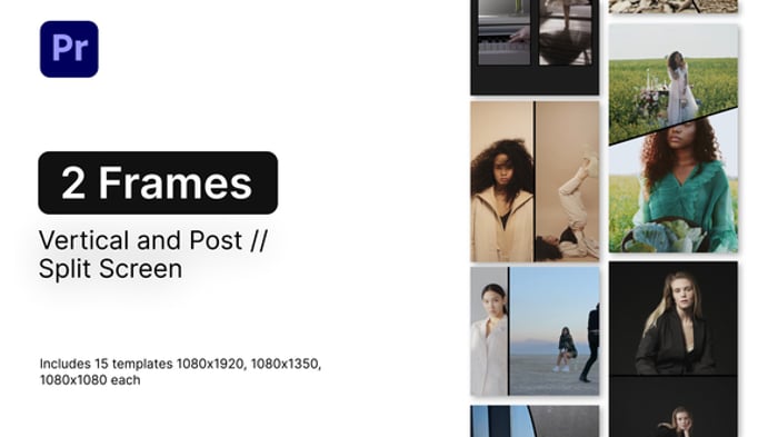 Vertical Multiscreen Transition - 3 Split Screen for Premiere Pro ...