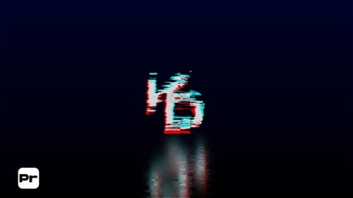 Dynamic Digital Glitch Logo Reveal Stinger Animation