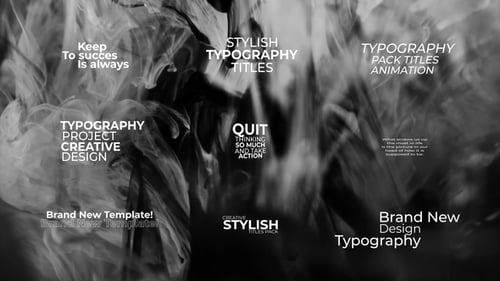 Dynamic Kinetic Typography Pack with Abstract Smoke Background Reveals