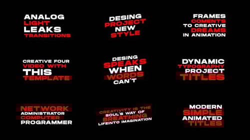 Typography Titles 0.2 | After Effects