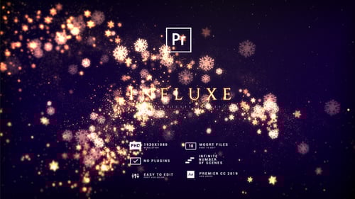 Elegant Golden Snowflakes Particle Titles for Festive Holiday Events