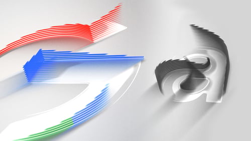 Abstract Light Trails Minimalist Logo Reveal