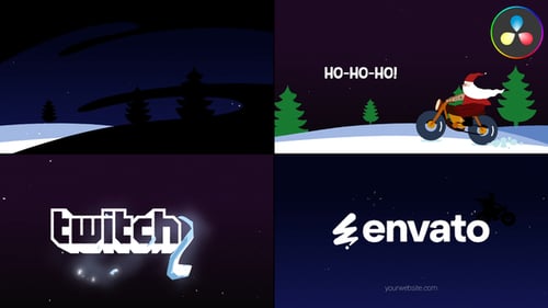 Santa On Bike Logo for DaVinci Resolve
