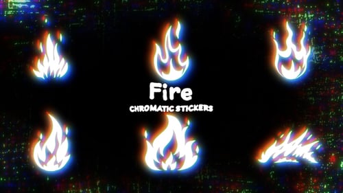 Fire Chromatic Stickers