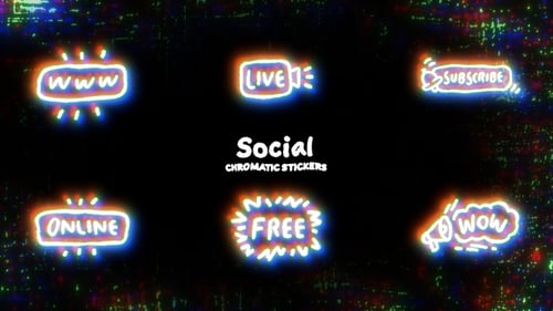 Social Chromatic Stickers