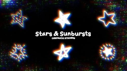 Stars & Sunbursts Chromatic Stickers
