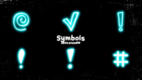 Symbols Neon Stickers