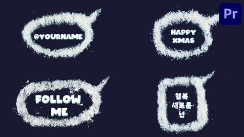 Christmas Snow Speech Bubbles | Premiere Pro MOGRT