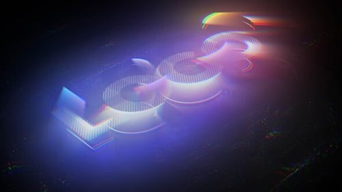 Digital Glitch and Neon Light Logo Reveal