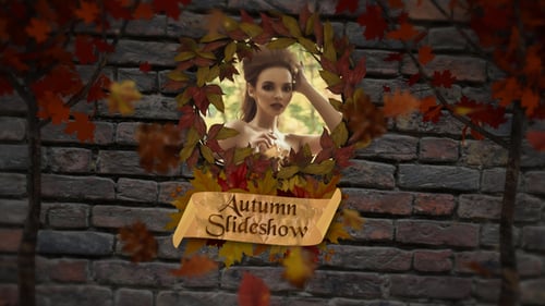 Autumn Leaf Wreath Photo and Video Slideshow