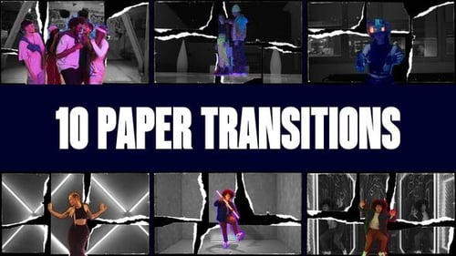 Paper Style Transition | Freeze Frame (MOGRT)