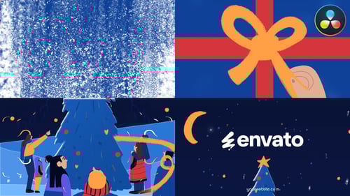 New Year Tree Logo Opener | DaVinci Resolve