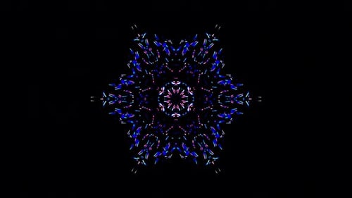 Abstract Geometric Neon Kaleidoscope Looping Background