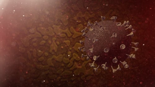 Rotating 3D Microscopic Virus Animation for Medical Science