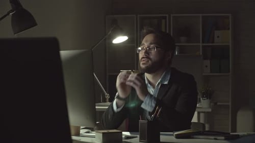 Stressed Man at Work