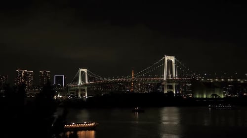 Bridge In City Night