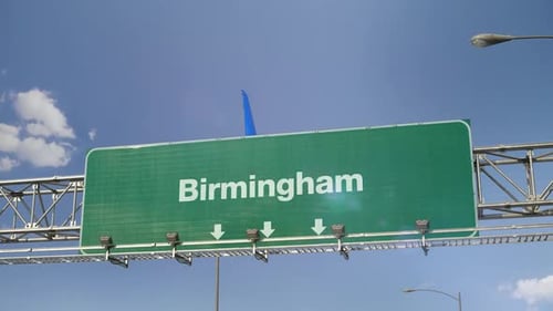 Airplane Landing Birmingham