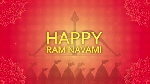 Ram Navami 2022 fond avec texte 3d
