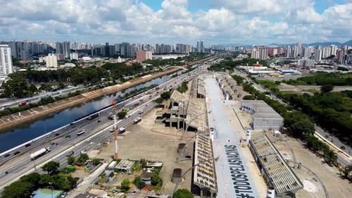 Paisagem urbana de São Paulo, Brasil. Paisagem deslumbrante do centro da cidade.