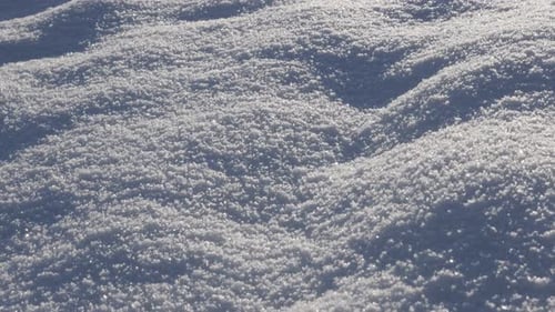 Close Up of Rippled Snow in Winter