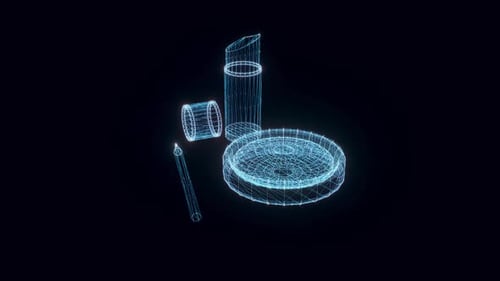 Makeup Set Maquilage Maquillage Hologram Rotating 4k