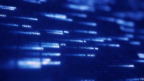 Blue Futuristic Digital Data Stream Animation