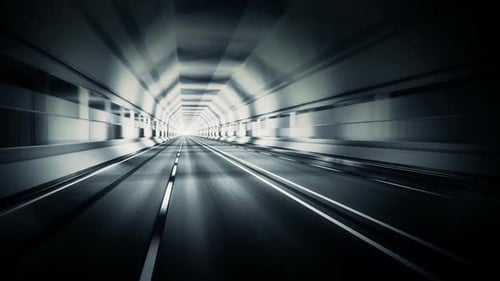 Endless ride through the mysterious infinite tunnel. Loopable animation. HD