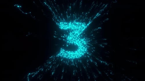 Glowing Particle Countdown Number Opener