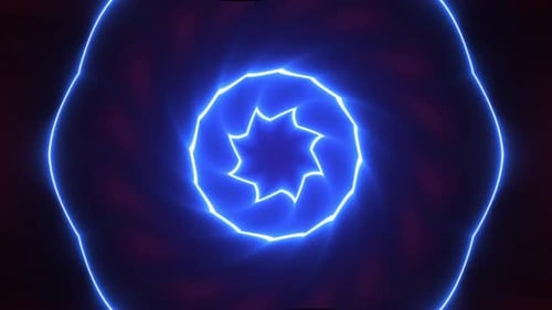 Abstract Neon Floral Colorful Background