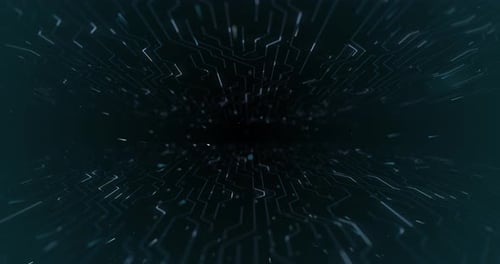 4K high technology seamless loop of the futuristic circuit board.