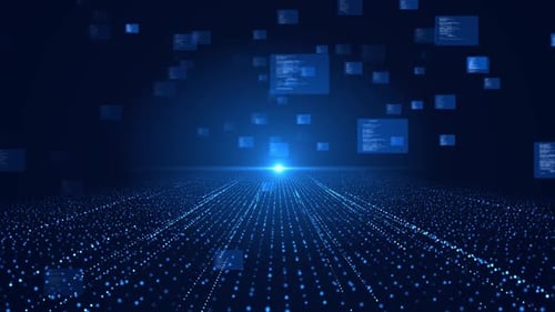 HUD Futuristic digital graphs, charts, computer data .