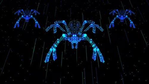 Neon-Spinnen 4K