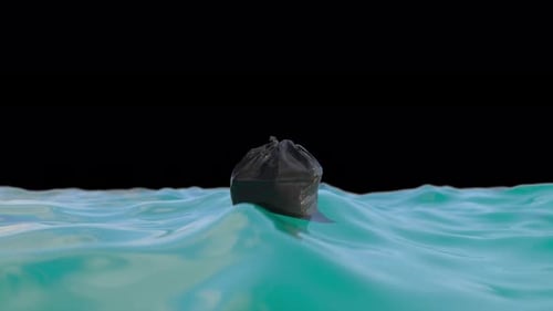Trash Bag Pollution In Ocean
