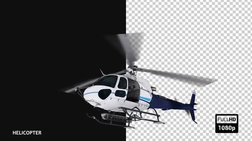 Realistic 3D Helicopter Animation with Alpha Channel