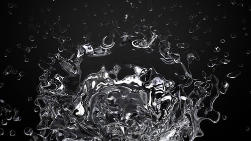 Großer natürlicher Wasserspritzer
